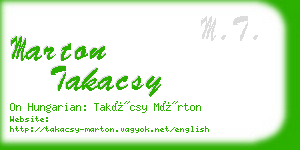 marton takacsy business card